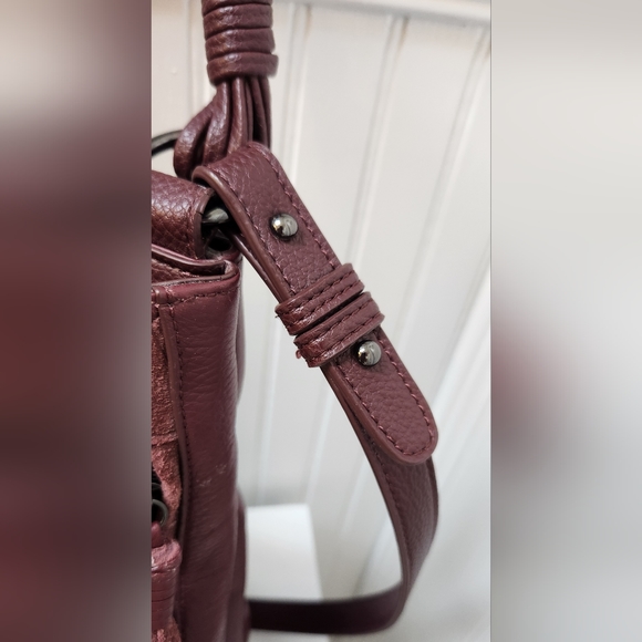 Gorgeous SAM EDELMAN Portwine Suede and Leather Vintage Chic Bag EUC - Picture 8 of 14